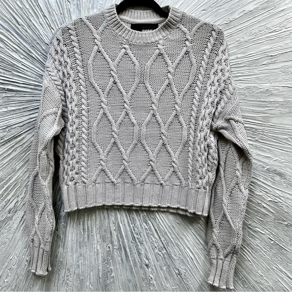 360 Cotton Blend Knit Cropped Sweater - Picture 2 of 6